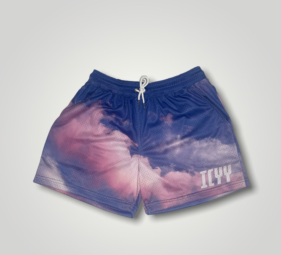 Pink Clouds Mesh Shorts